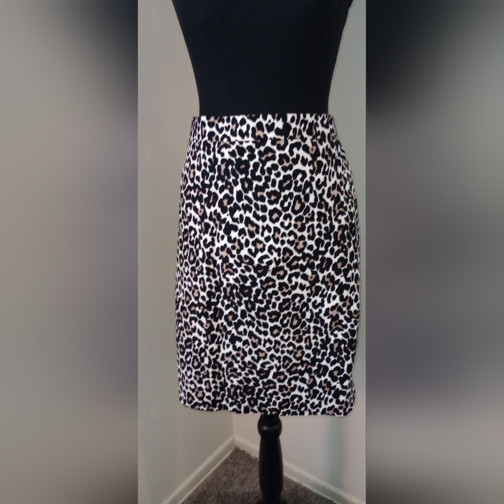 JCrew Pencil Skirt Leopard Print Sz 4